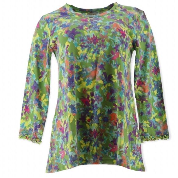 LOGO by Lori Goldstein Cotton Modal 3/4 Sleeve Top - Picture 2 of 4